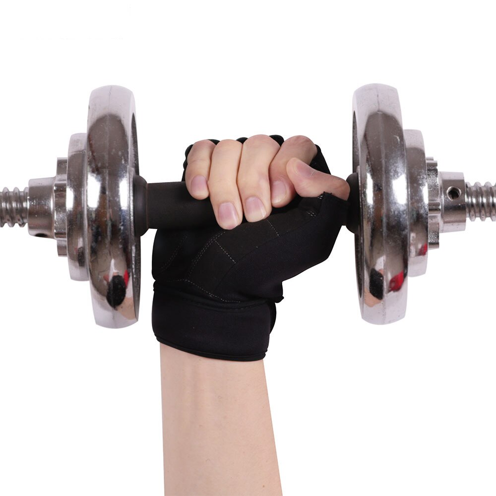 Super fiber udvidelse armbånd åndbar gym fitness handsker crossfit håndvægt krop bygning træning handsker halvfinger handske