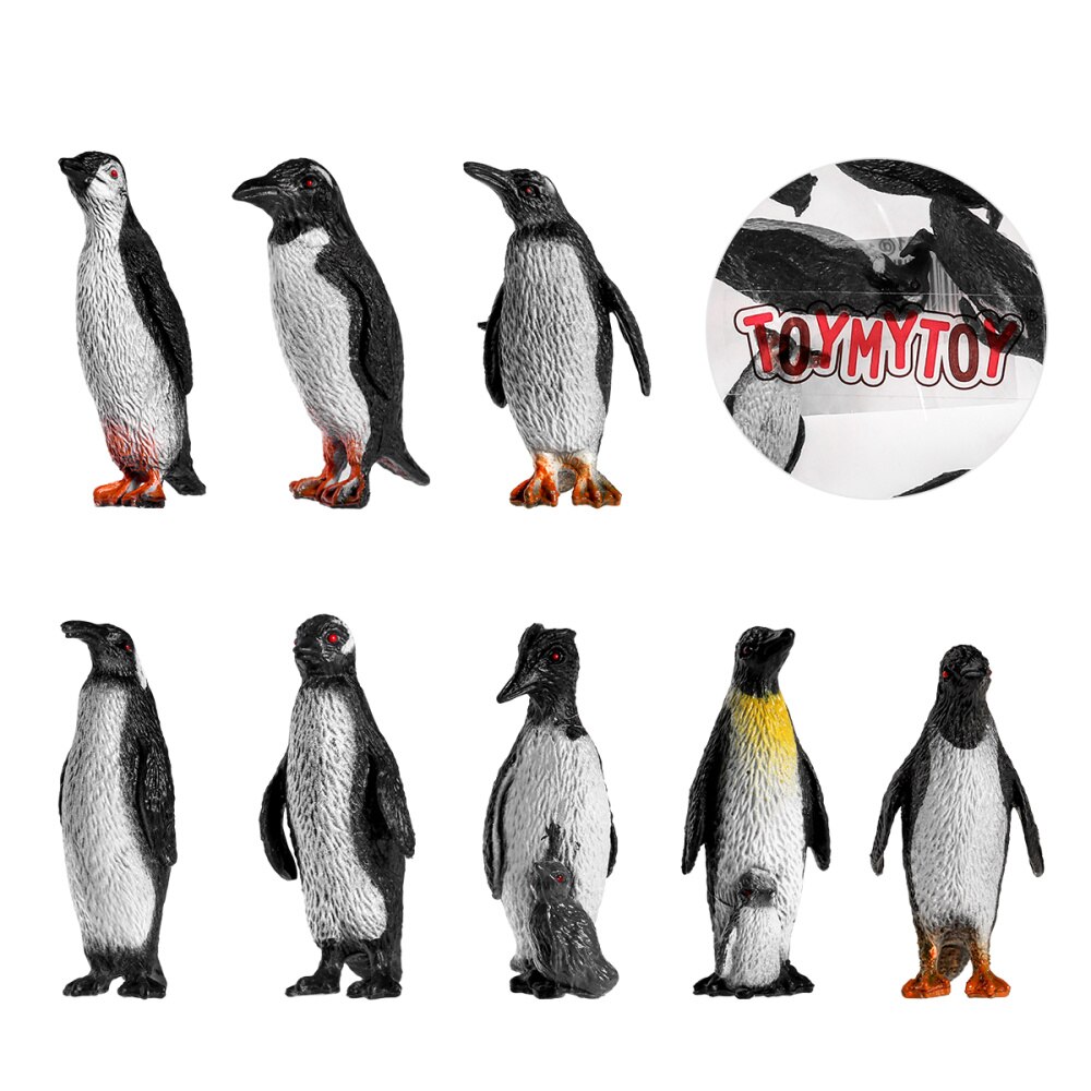 8Pcs Oceaan Dier Pinguïn Figuur Model Preschool Kids