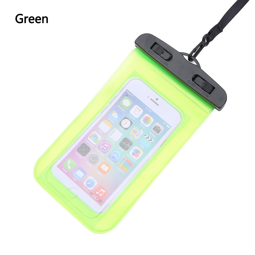 Funda Universal para teléfono móvil, bolsa seca a prueba de agua, soporte Protector, bolsa para teléfono móvil, 6,3 pulgadas: green 01