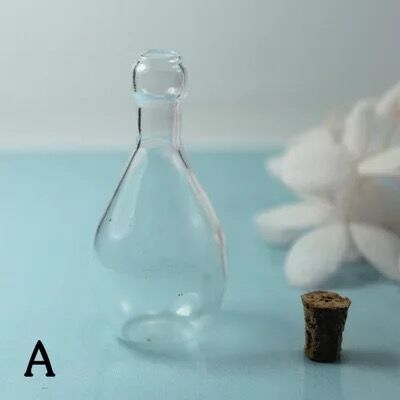 1 stk mini glassflaske vin som ønsker glassflaske med kork hetteglass anheng håndlagde funn sjarmer søt glassflaske krukker dekor