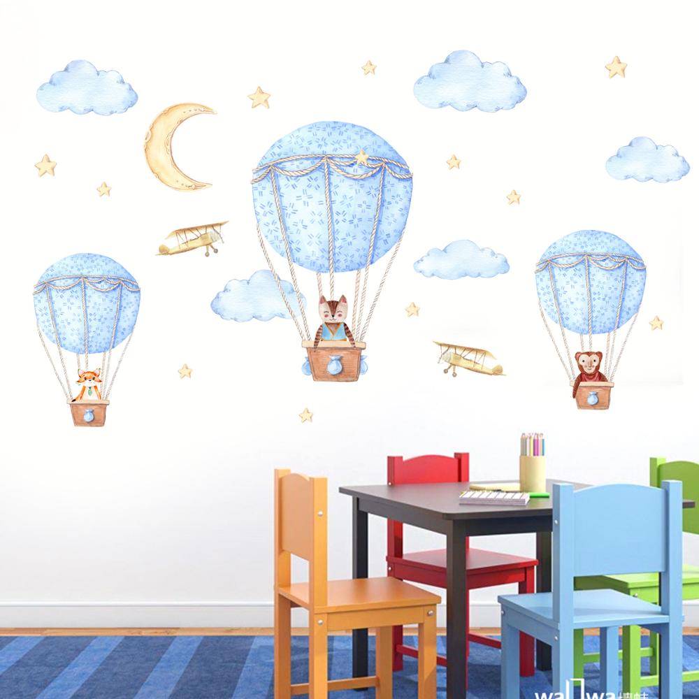 Luftballon baggrund klistermærke til børnehaverum baggrund dekoration kunst vægmaleri mærkater tegneserie klistermærker