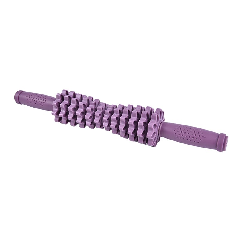 3 in 1 löstagbar 12 växlar justerbar muskelrullemassagesticka för yogablock djupvävnadsmassage: Lila