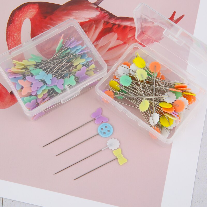 100Pcs Stainless Steel Dressmaking Pins Embroidery Patchwork Pins Accessories Tools Sewing Marker Needle DIY Sewing Accessories