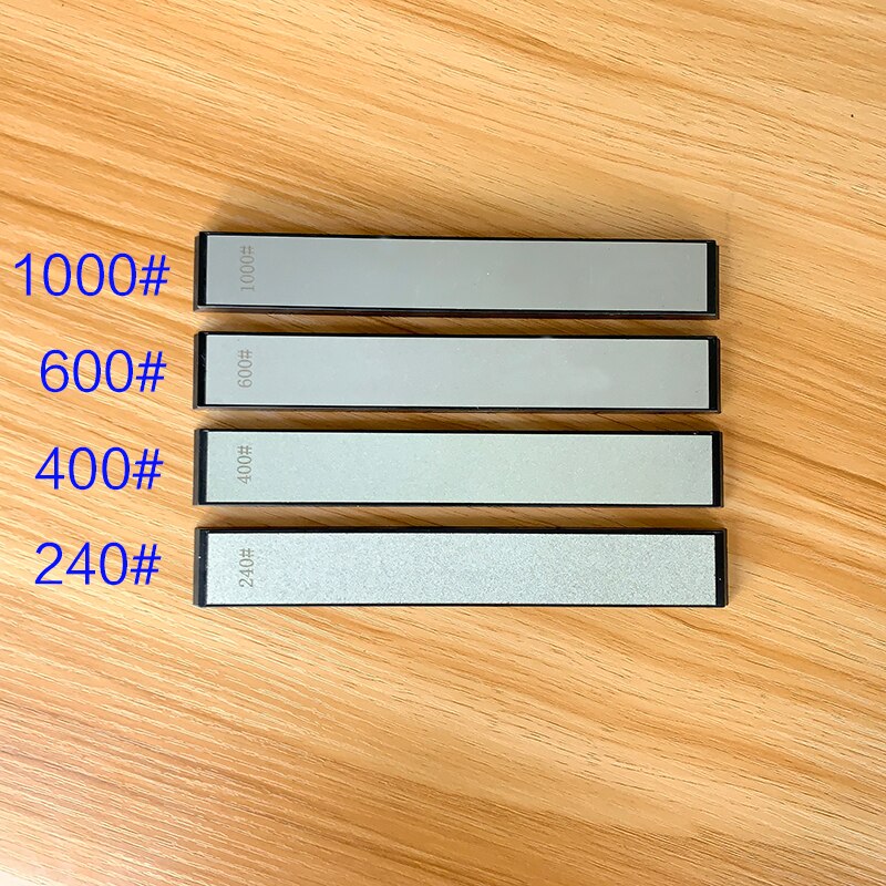 Fixed angle knfie sharpener 4 Diamond stone Sharpening system Angle guide blade sharp Double-sided Apex edge kitchen bar: 4pcs