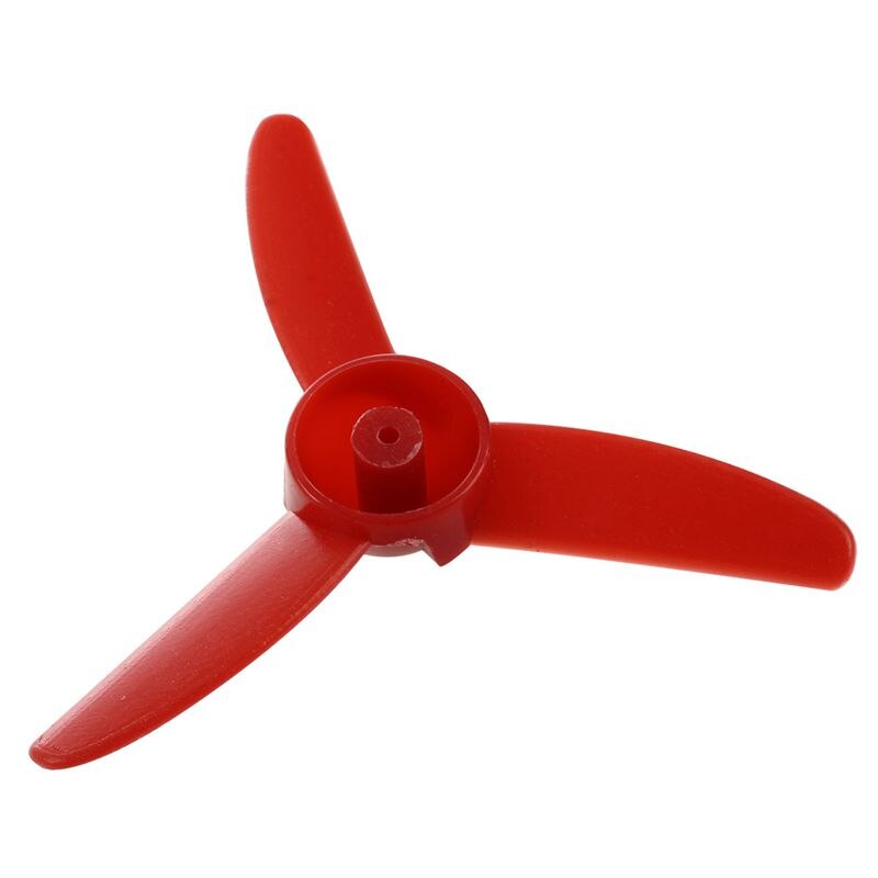 Wind Power Toy Three Blade Red Plastic Propeller 10 Pcs