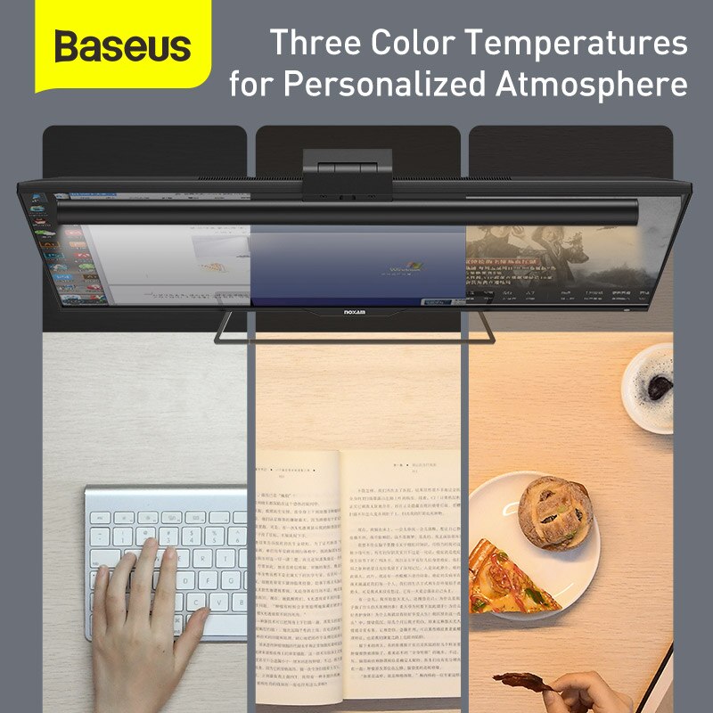 Baseus Traploos Dimmen Eye-Care Led Bureaulamp Voor Computer Pc Monitor Screen Bar Opknoping Licht Led Leeslamp Usb powered Lamp