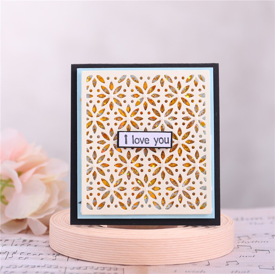 YaMinSanNiO Background Frame Dies Scrapbooking Cut Die Punching Templates Embossing Folders for Card Making Craft Stencils