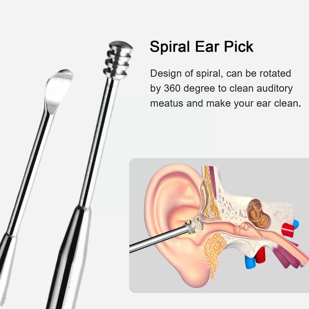 Écouvillon De nettoyage des oreilles en Silicone souple, Double tête, dissolvant De cérumen, cure-oreille, T7B1