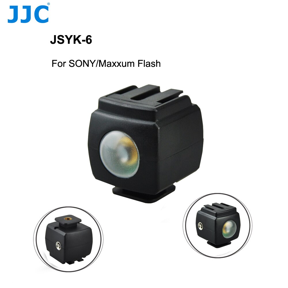 JJC-disparador óptico de Flash esclavo, ISO 518 adaptador inalámbrico, sincronización de zapata con toma de PC, rosca 1/4 para Canon, Nikon y Sony: JSYK-6