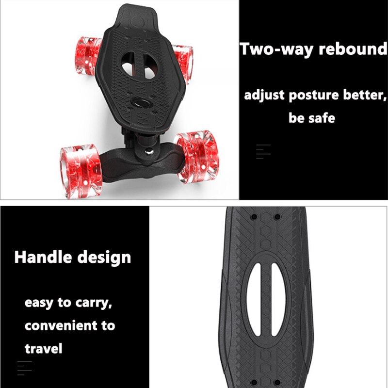 Jusenda Penny Board 21in Mini Cruiser planche à poisson enfants Scooter Longboard rebond Flash roue pour filles planche à roulettes complète