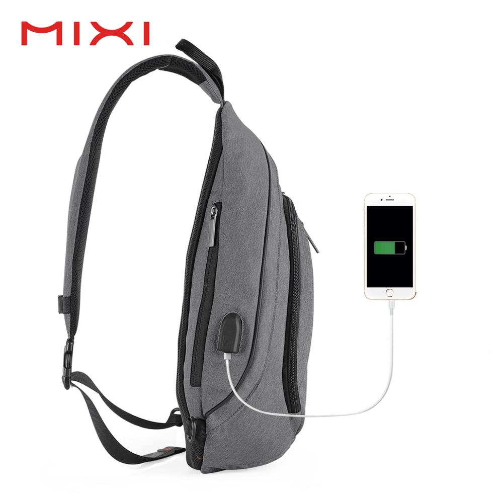 Mixi Men Sling Backpack One Shoulder Bag Boys Student School Bag University Work Travel Versatile M5225
