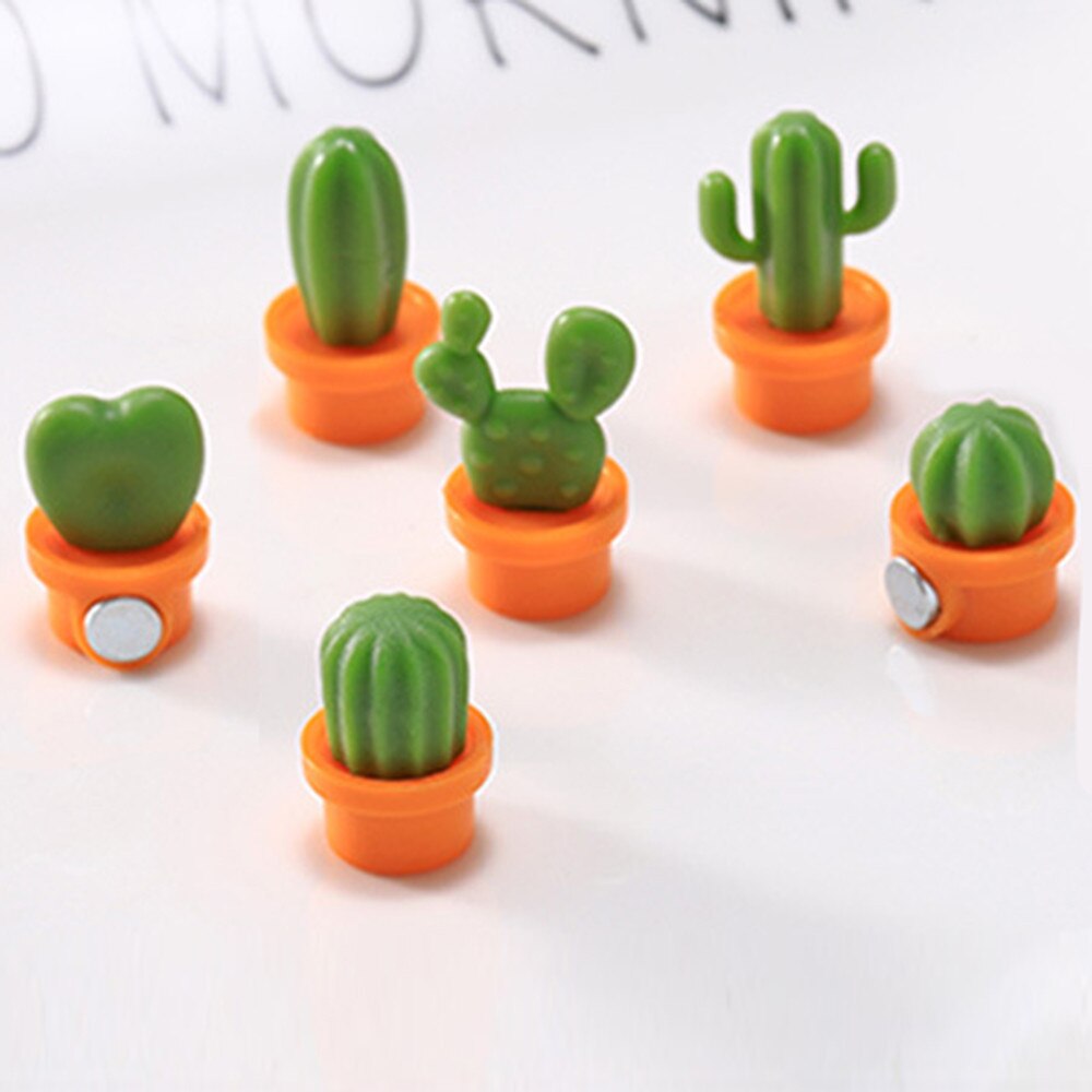 6Pcs Magneten Leuke Vetplant Magneet Knop Cactus Koelkast Bericht Sticker Home Decoratie #50