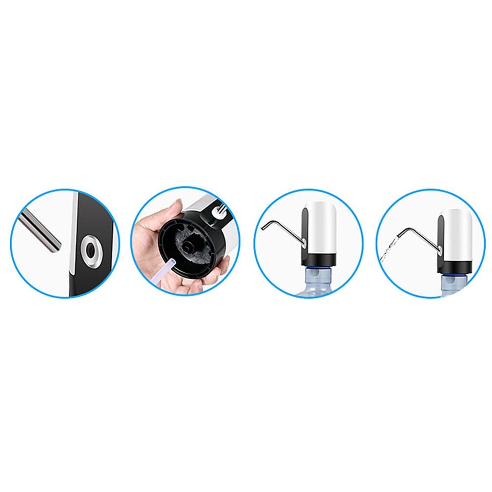 Elektrisk vattendispenser bärbar smart trådlös gallon dricksflaska switch usb uppladdningsbar 2 färger