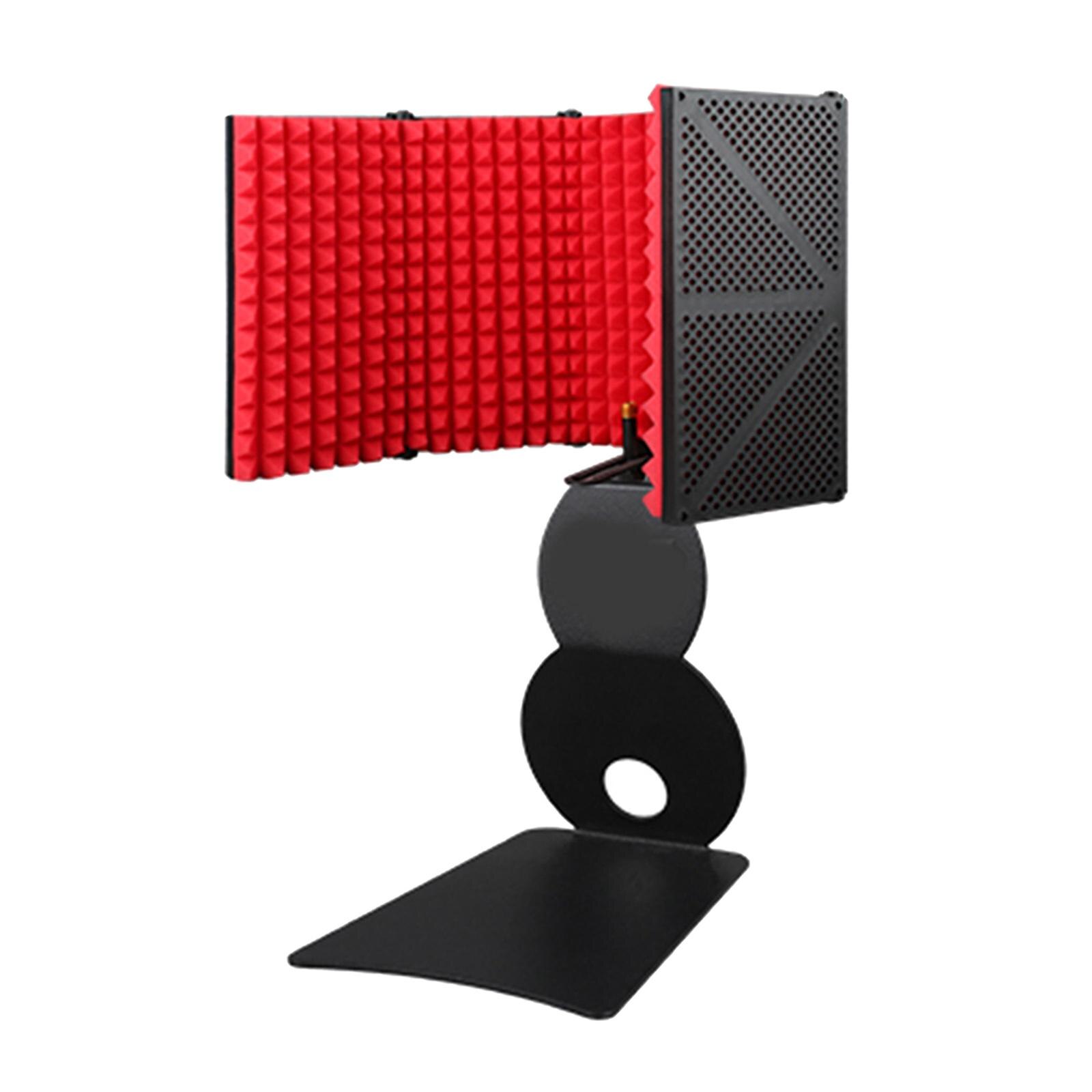 Escudo de aislamiento con soporte, micrófono, Reflector de espuma de amortiguación de sonido para
