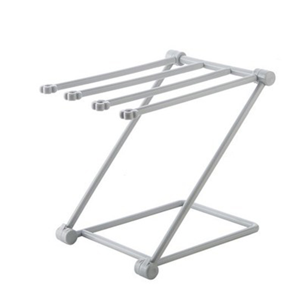 Estante de secado plegable para cocina, trapos para cocina, soporte para estante, botella de leche de alimentación, soporte plegable de vidrio de escritorio: Gray