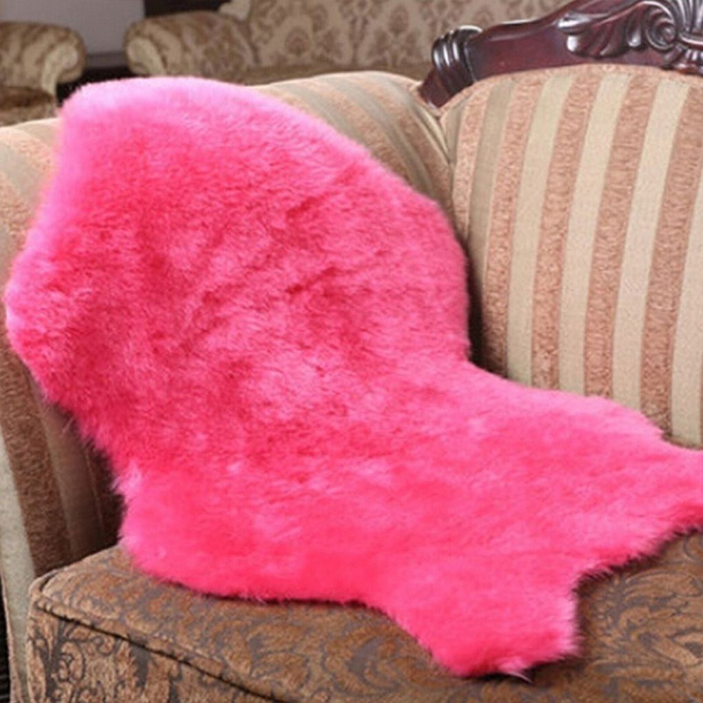 Thuis Faux Schapenhuid Tapijt Kantoor Decoratie Ultra Zachte Stoel Sofa Cover Tapijten Warm Harige Tapijt Zetel Pad Sofa vloerkleed: NO.4 / 60cmx90cm