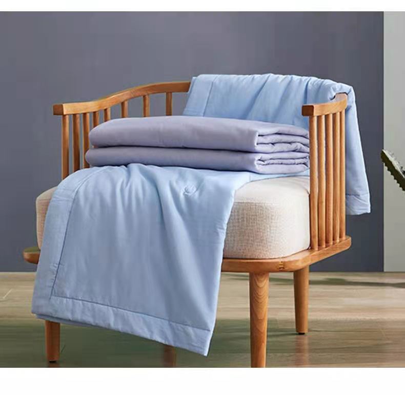 Edredón de algodón de verano para jóvenes, 1,5 m, aire suave, tejido liso