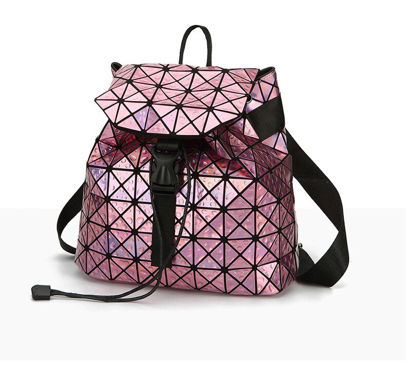 Geometric Luminous Women's Bag Holographic Reflective Flashing Color Backpack: Style 5