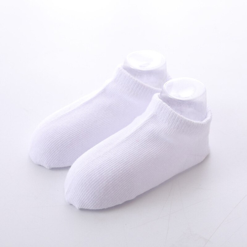 5 Paare/los Baby Weiß Kind Kurze Socken Frühling Stil Solide Dünne, Weiche Baumwolle freundlicher Für Jungen Mädchen Sport Studenten Socken