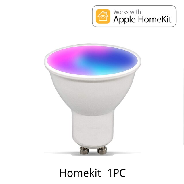 ATHOM Homekit-bombilla inteligente WIFi regulable, 4,5 W, RGBCW, GU10: 1 PC Homekit GU10