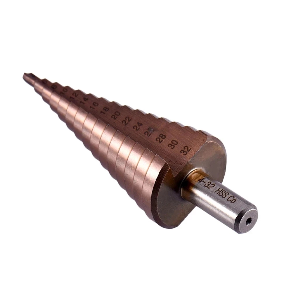 HSS-CO/M35 Dreieck Schaft 4-32mm Kobalt Gerade Schritt Bohrer Metall Kegel Schritt Bohrer Edelstahl stahl See Sah See Cutter