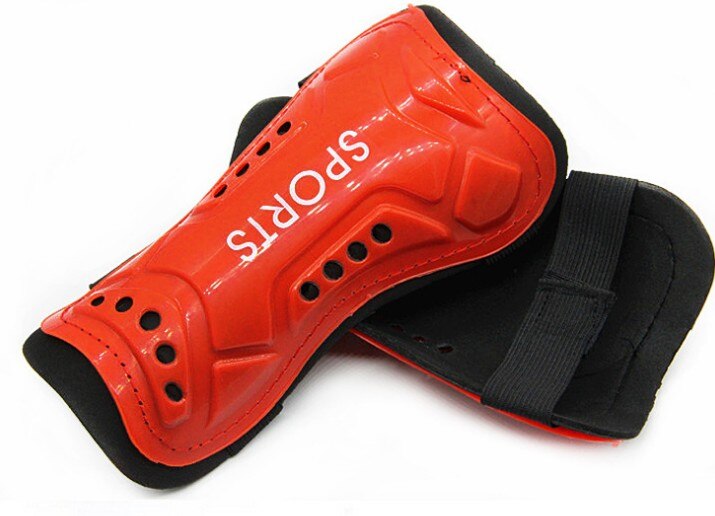 Voetbal gear Leggings board bandage ingevoegd in kinderen en volwassenen in kalf ondersteuning training game board: red