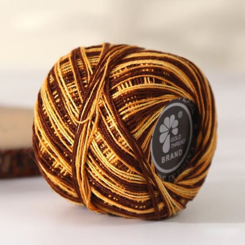 Rollo de hilo de encaje para ganchillo, suministros de costura para bordado teñido, acolchado, tamaño 5, 20g: Plomo blanco