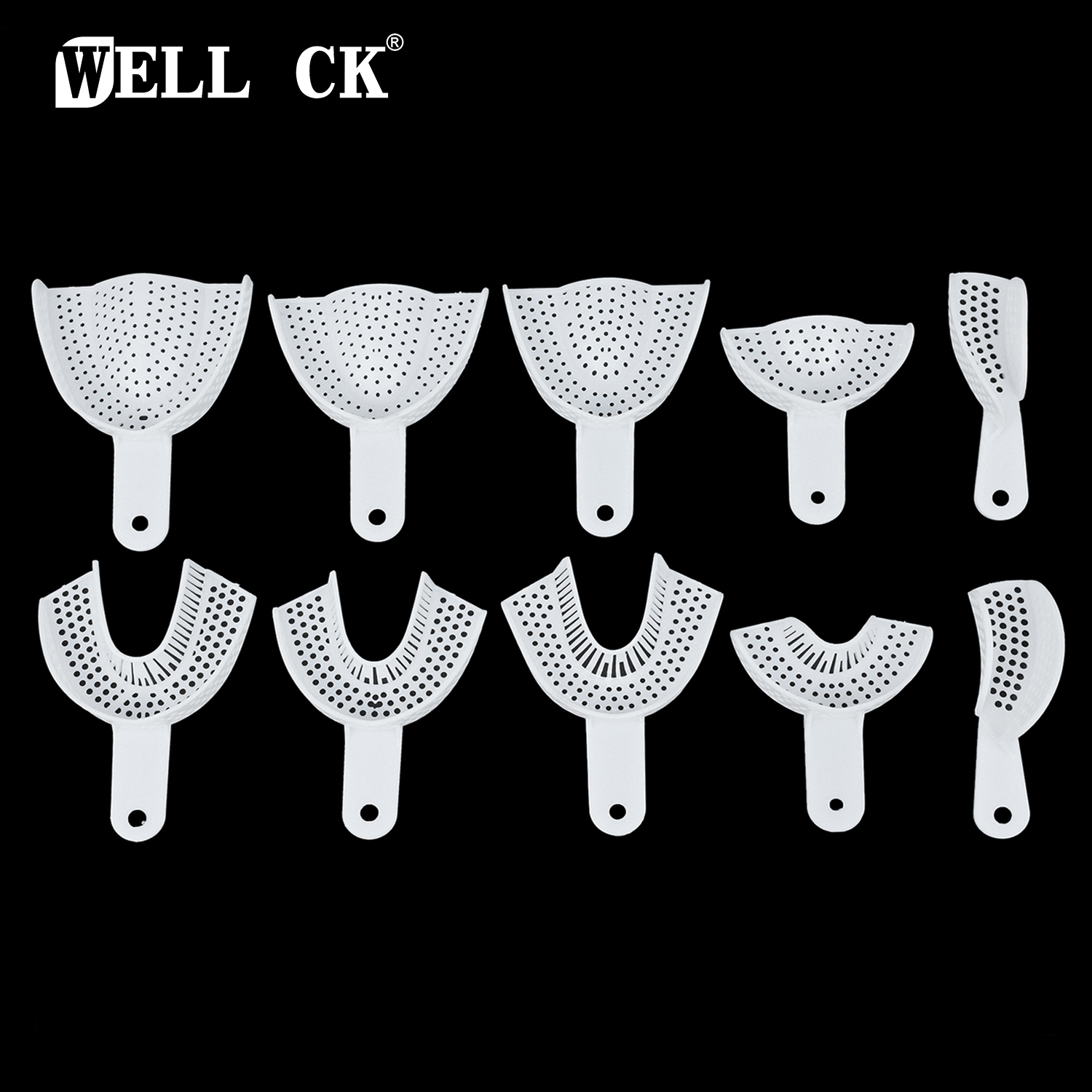 10 unids/set cubos de impresión Dental bandeja prótesis soportes de laboratorio técnico edentoso para ortodoncia herramientas de dentista ﻿