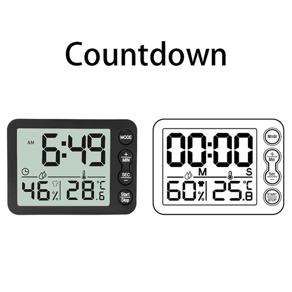 Modern Digital Clock Desktop Led Alarm Clock Temperature Humidity Electronic Table Clock