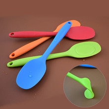 Cake boter spatel siliconen lepel menger lange steel kookgerei servies keuken soepmixer kookgereedschap