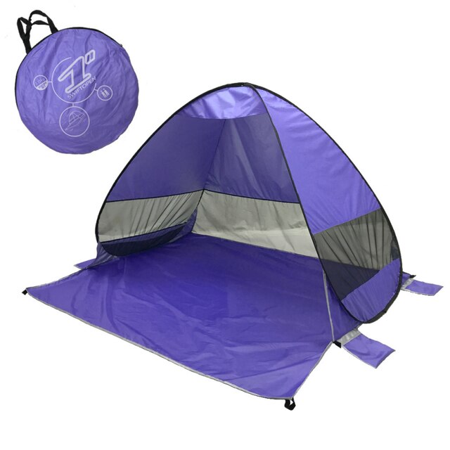 Naturehike Tent Camping 1-2 Person Automatic Instant Pop-up Ultralight Windproof And Waterproof Anti-UV Fishing Hiking Picnic: Purple