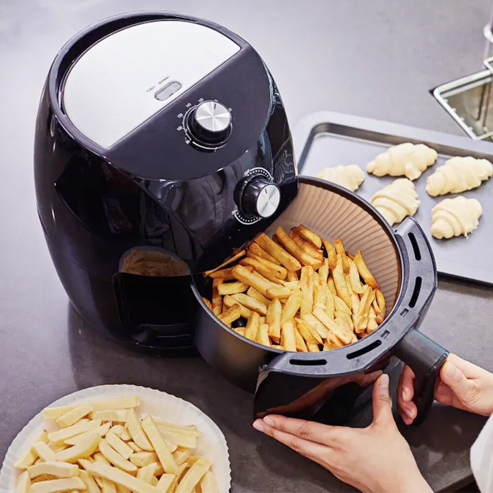 30/50PCS Paper Tray for Air Fryer Baking Silicone Oil Paper Tray Food Grade Greaseproof Oven Food Blotting Paper Baking Tool