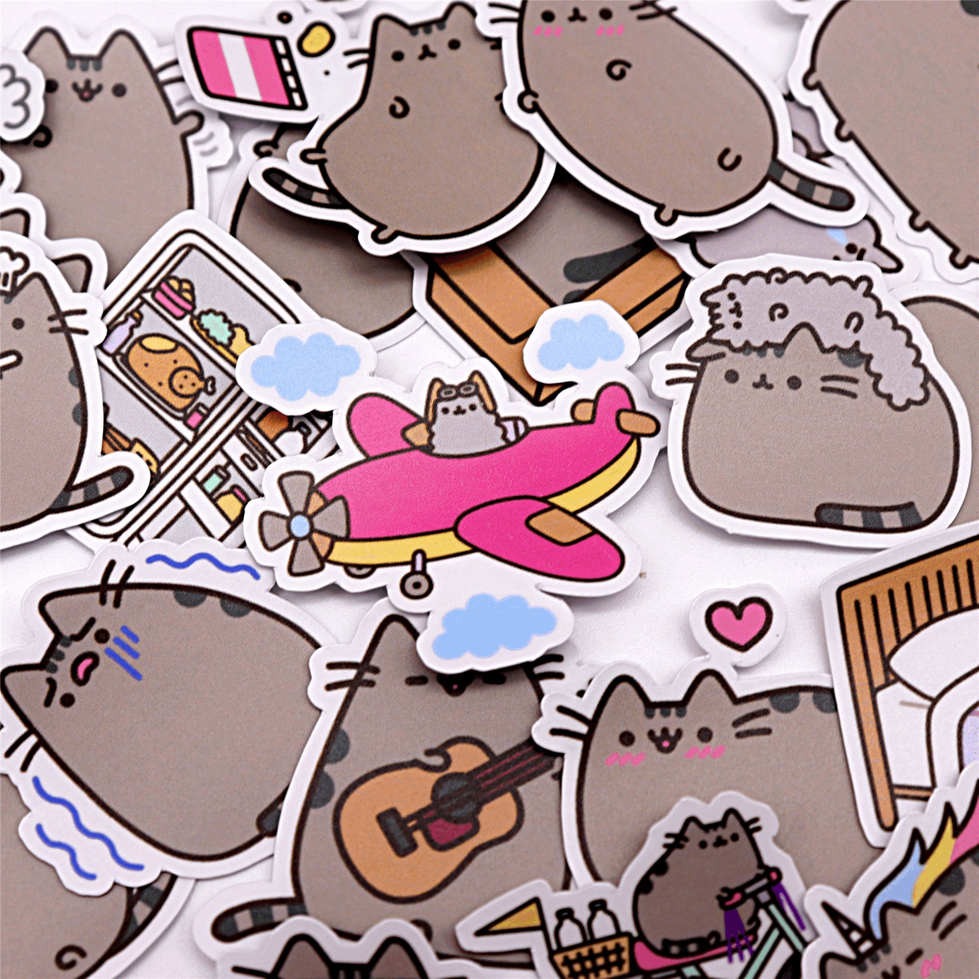 39pcs cute self-made fat cat sticker scrapbooking stickers /decorative sticker /DIY craft photo albums Waterproof