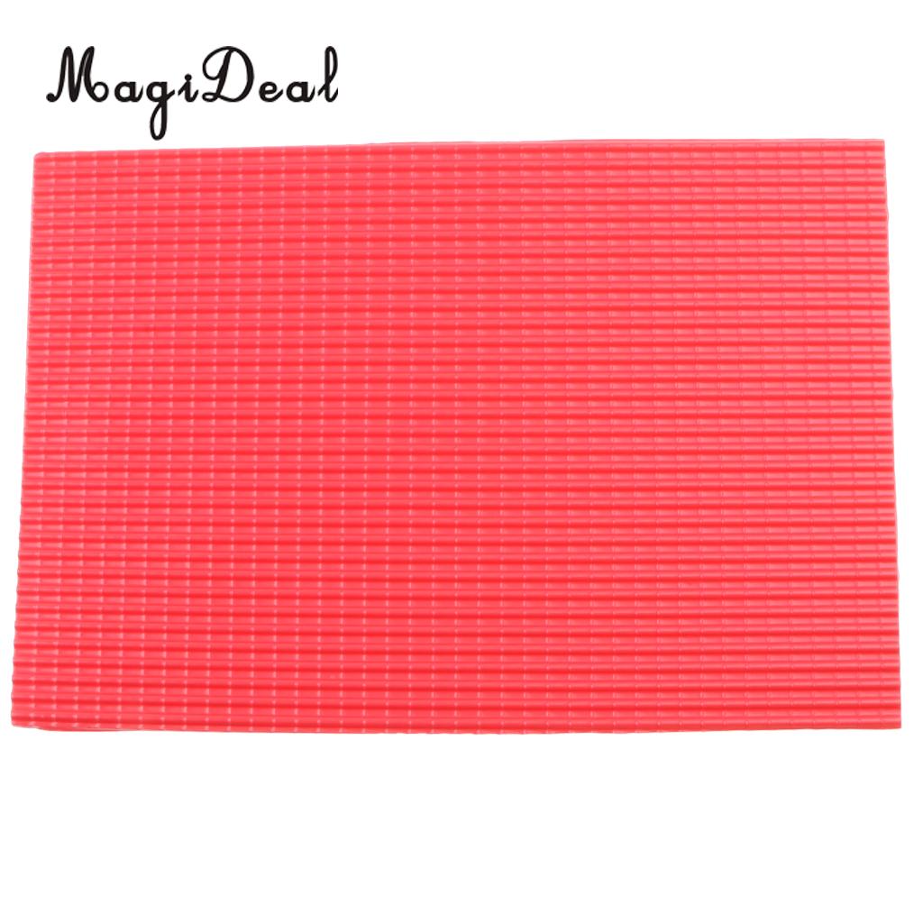 10Pcs 1/25 Scale Roof Tile Sheets Model Building Material PVC for Railway Layout Architecture