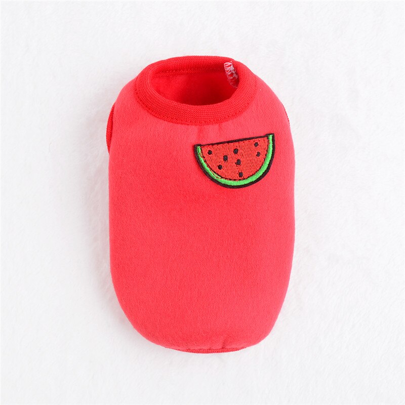 Mini Dog Vest Puppy Tiny Clothes Soft Pet Milk Dog Shirt Vest Costume XXS XS for Teacup Poodle Cat Rabbit Cartoon Jacket: Red 2 / 2XS