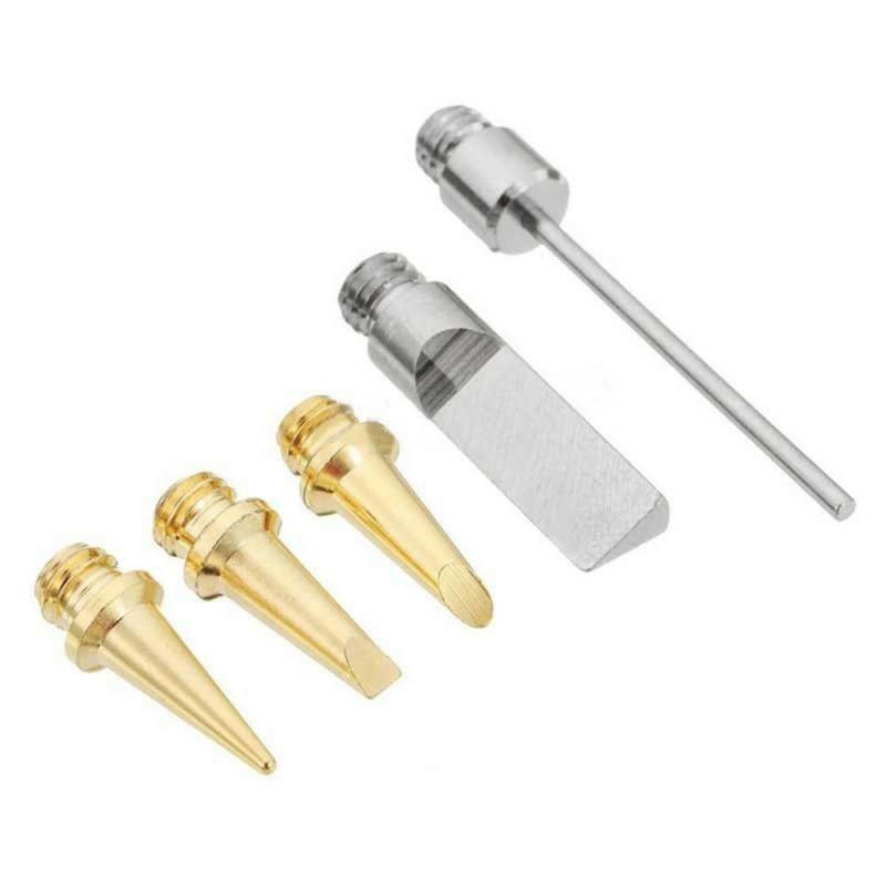 Gas Soldering Iron Gas Soldering Iron Accessories Soldering Iron Tip Sharp Flat Cutting Knife Soldering Iron Nozzle 5 Sets: Default Title