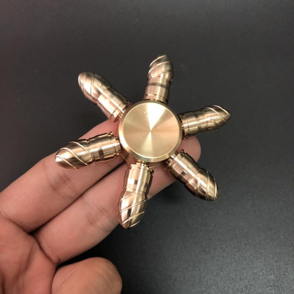 Copper Hand Spinner Fidget Metal Bearing Edc Finger Electroplate Hybrid Aluminum Alloy Metal Fidget Children Relieve Stress: 14