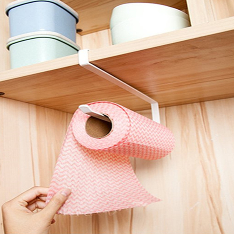 Keuken Ijzer Stof Houder Opknoping Badkamer Toilet Roll Paper Holder Handdoekenrek Papieren Handdoek Houder Keuken Gereedschap Organisator