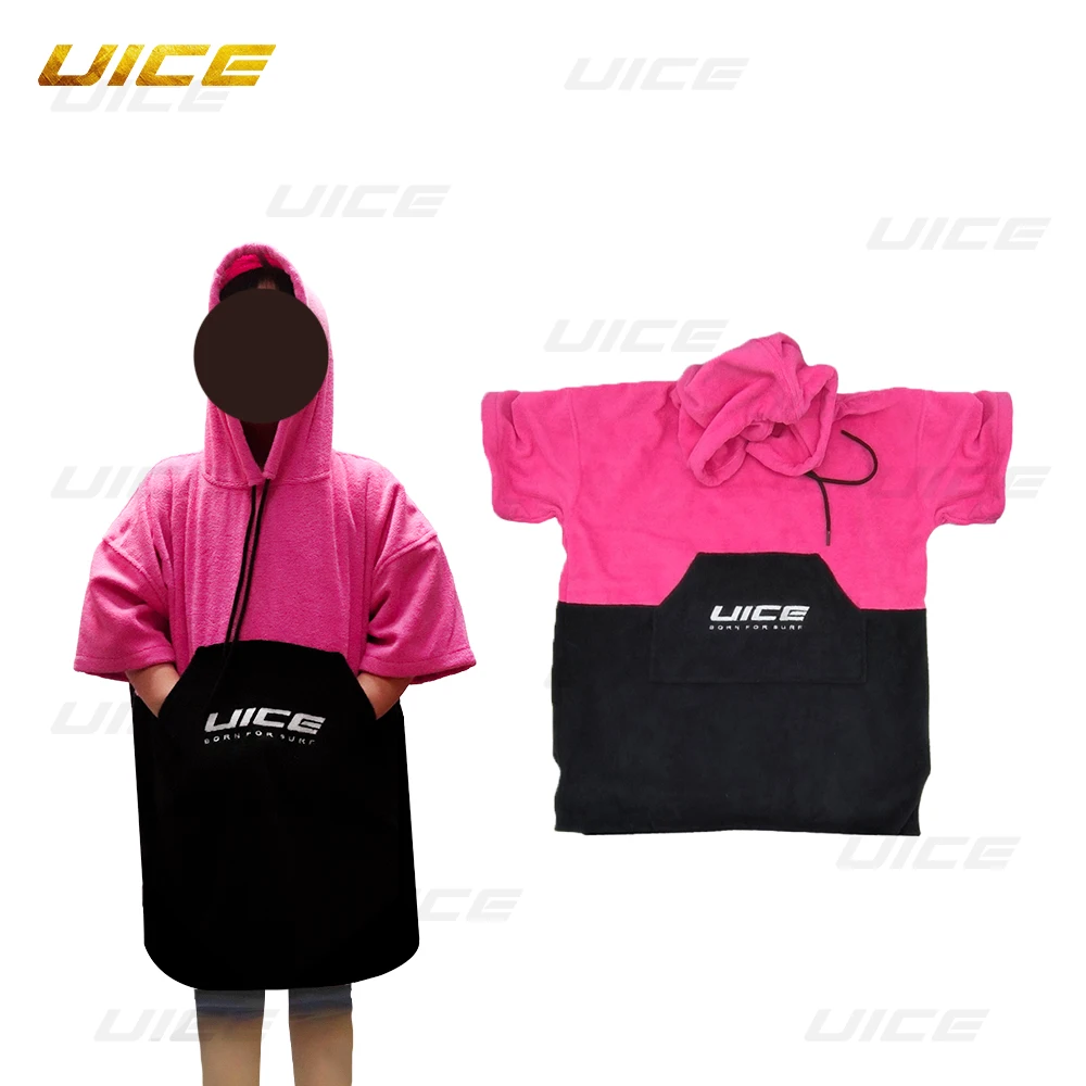Strand tuch Surfen Poncho Wickelt uch schnell trocknende Kapuze Kleid Mikro faser für freundlicher Strand decke Badet uch