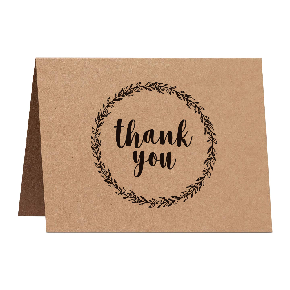 10Pcs Kraft Paper Thank You Card Large 4x6'' Business Note Cards Perfect For Graduation Baby Shower Wedding Greeting Cards: A4