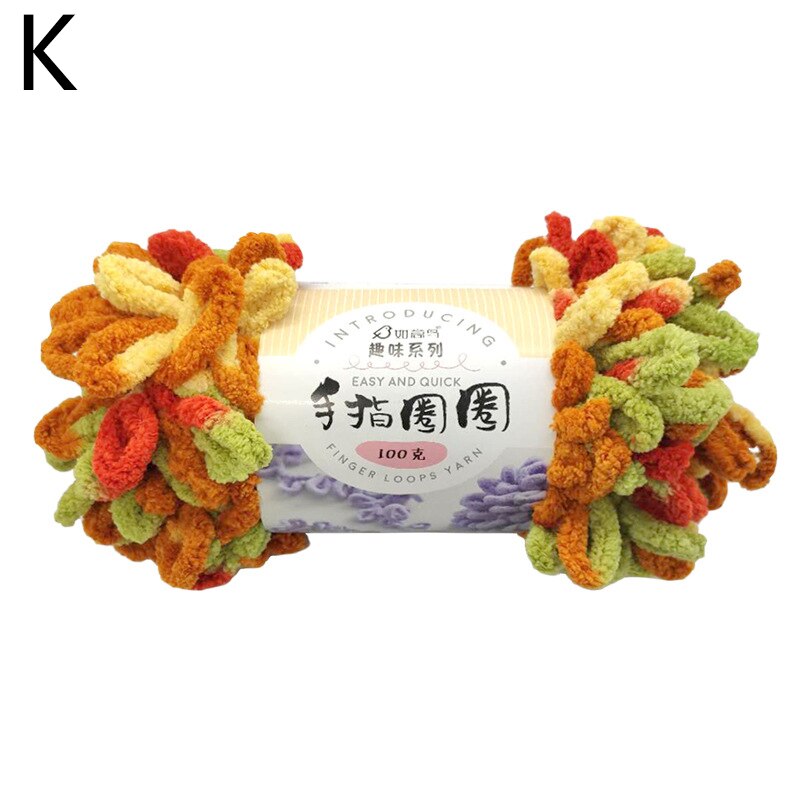 Diy Finger Schleife Garn Hand Strick Heimat Kissen Decke Kreis Linie Dicken Wolle Hand betroffen Gemischt Garn Ring Gesponnen Polyester spielzeug: K