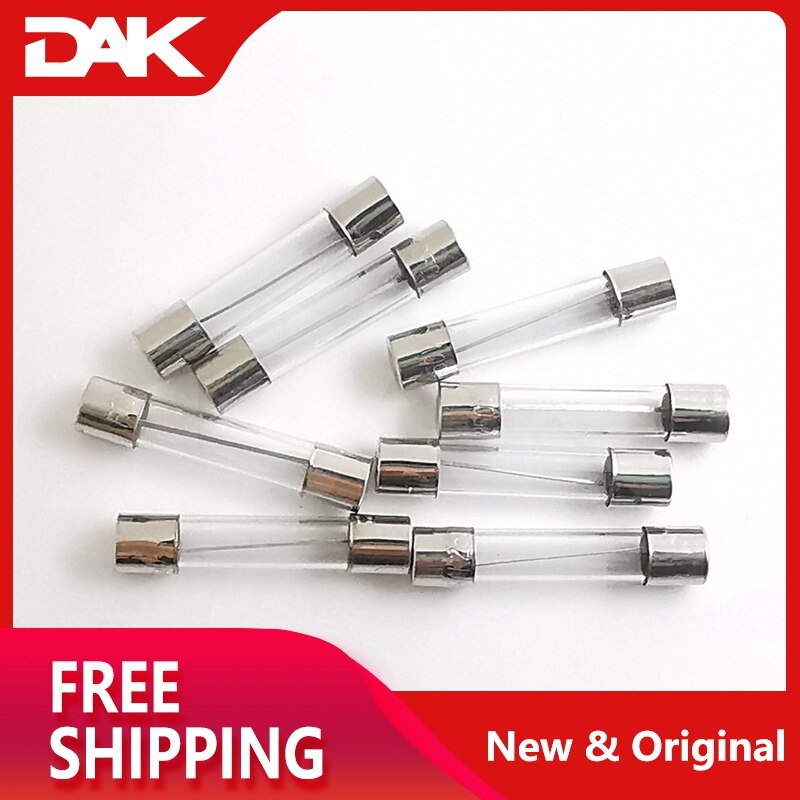 100PCS fuse 5x20 mm Glass Fuse 250V 0.5 1 2 3A 4 5A 6 8 12 20 10A