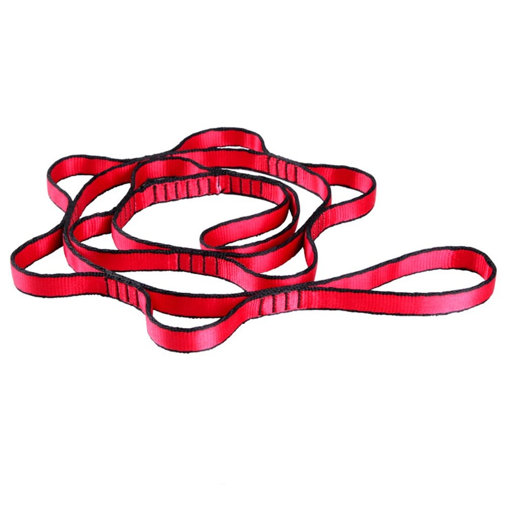 Super stærk yoga hængekøje udvide bælte daisy kæde stropper udendørs klatring reb hængekøje træ reb 110*1.6cm: Rød
