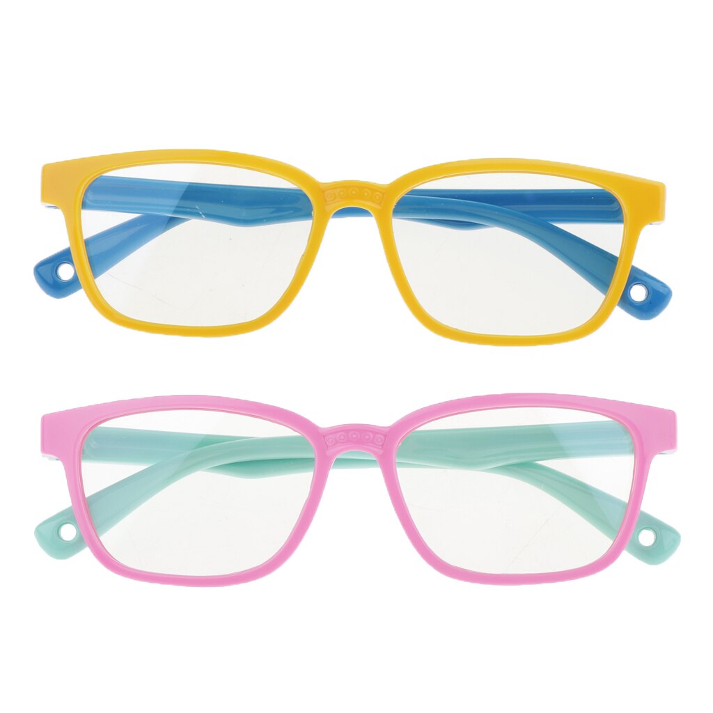 2 pacchetto Bambini Eyeglasse Luce Blu-blocco Pieghevole cornice per Bambini Occhiali da suola unisex Occhiali