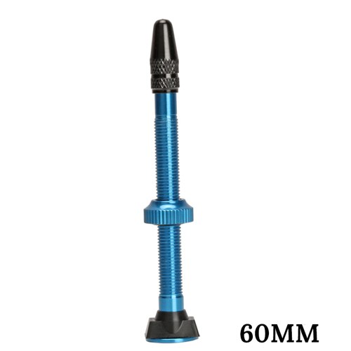 1 Uds 40mm/60mm MTB bicicleta de carretera de válvulas Ultra-luz de aluminio con neumático sin cámara del núcleo de la válvula para bicicleta accesorios Bolany: 1pcs  60mm blue