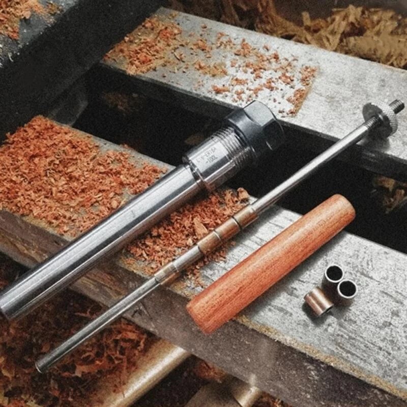 Turning Lathe Pen Mandrel Collet Mandrel Set Woodworking Tools Machine Revolving Centre Wood Turning Ballpoint Clamp DIY Pen