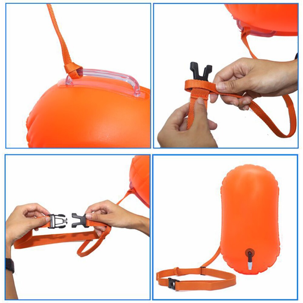 PVC Lifebuoy Thickening Swimming Buoy Safety Float Air Dry Bag Float Swimming Inflatable Flotation Bag Prevent Drowning Aid Bag