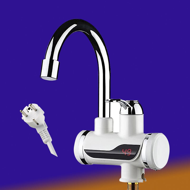 Electric Kitchen Water Heater Tap Instant Water Faucet Heater Cold Heating Faucet Tankless Instantaneous Water Heater