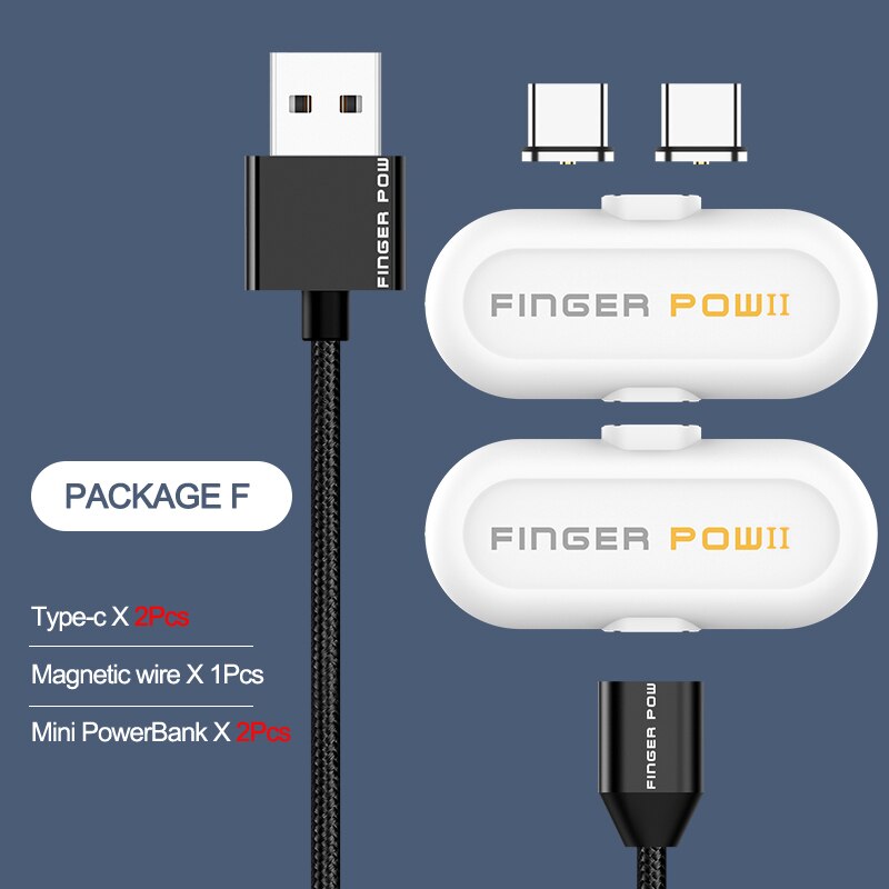 Finger pow Mini Magnetic Fingerpow Charging Power Bank Emergency Mobile Power Portable Magnetic Fast Charger Finger Power Bank