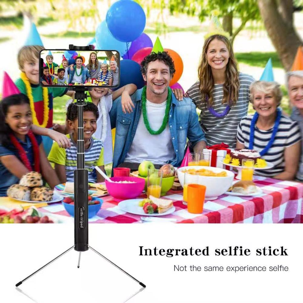 Selfie Stick Tripod - 87.6cm Extended - Bluetooth Remote - for Galaxy, Smartphones, Cameras
